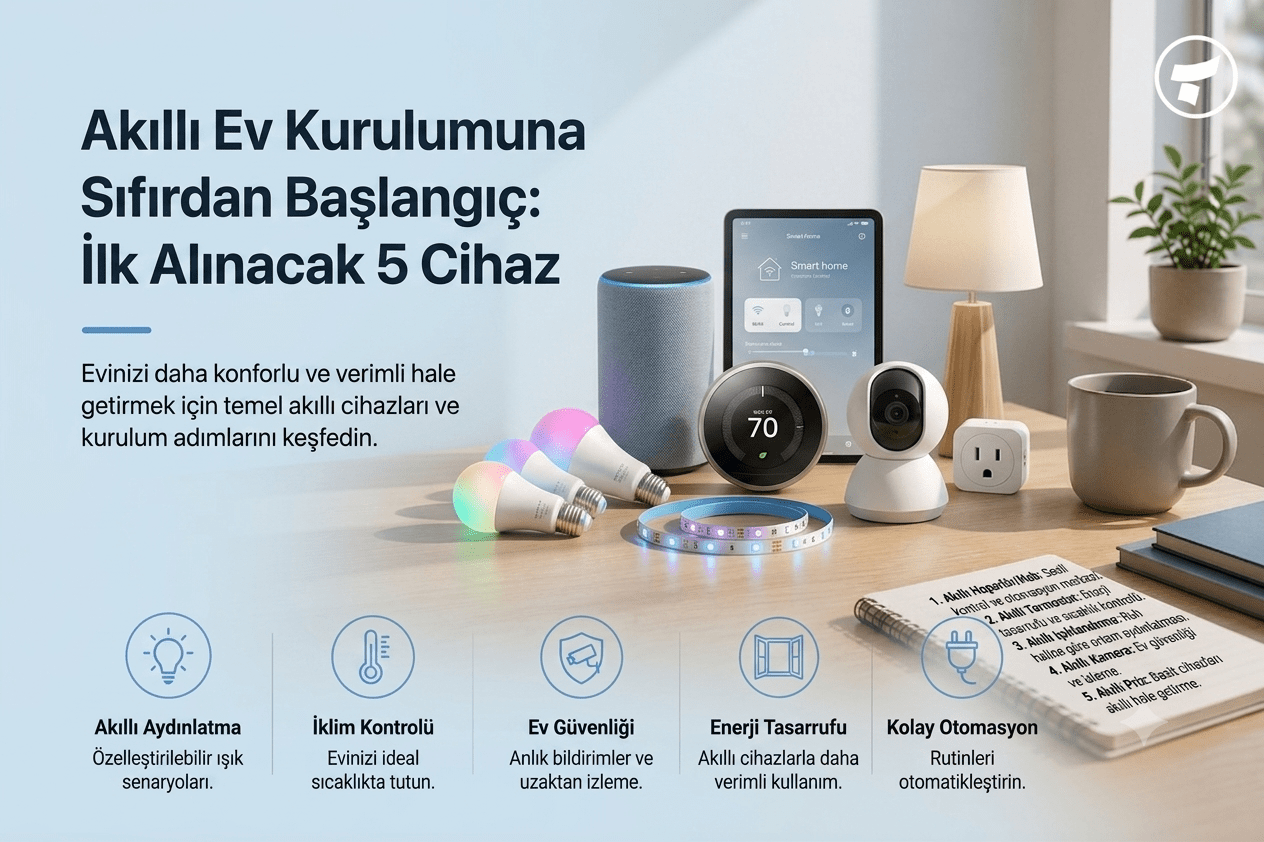 Akıllı Ev Kurulumuna Sıfırdan Başlangıç: İlk Alınacak 5 Cihaz