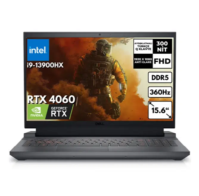 Dell G15 5530 I9-13900HX 32GB 2 Tbssd Rtx 4060 15.6" 360Hz Fhd Ubuntu G155530017U
