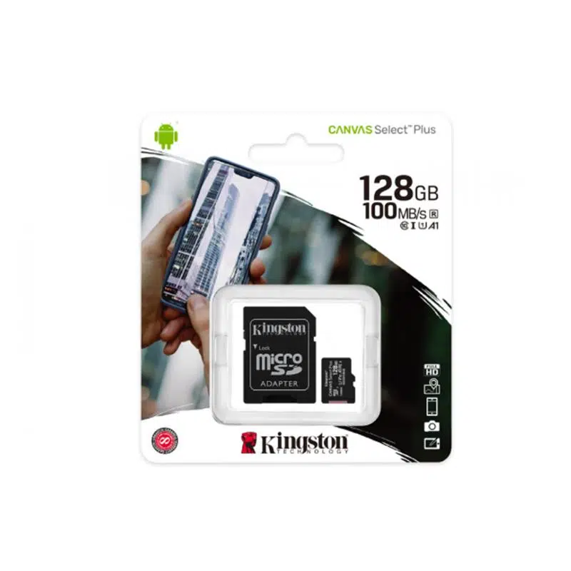 128 Gb Kıngston Canvas Select Plus Mıcro Sd Card Cl10 Sdcs2/128Gb