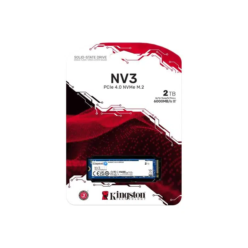 2 Tb Kıngston Nv3 M.2 Nvme Pcıe Gen4 6000/5000Mbs Snv3S/2000G