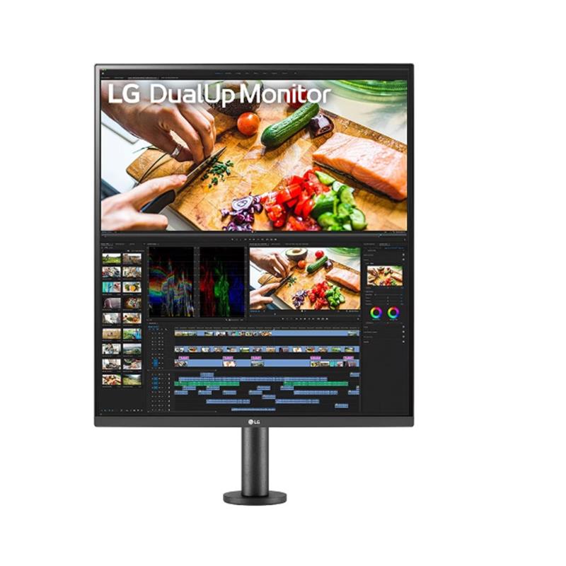 27.6 Lg 28Mq780-B Ips Dualup 5Ms 60Hz 2Xhdmı Dp Usb-C 2K Qhd 2560X2880 Hoparlor Vesa Pıvot Sıyah