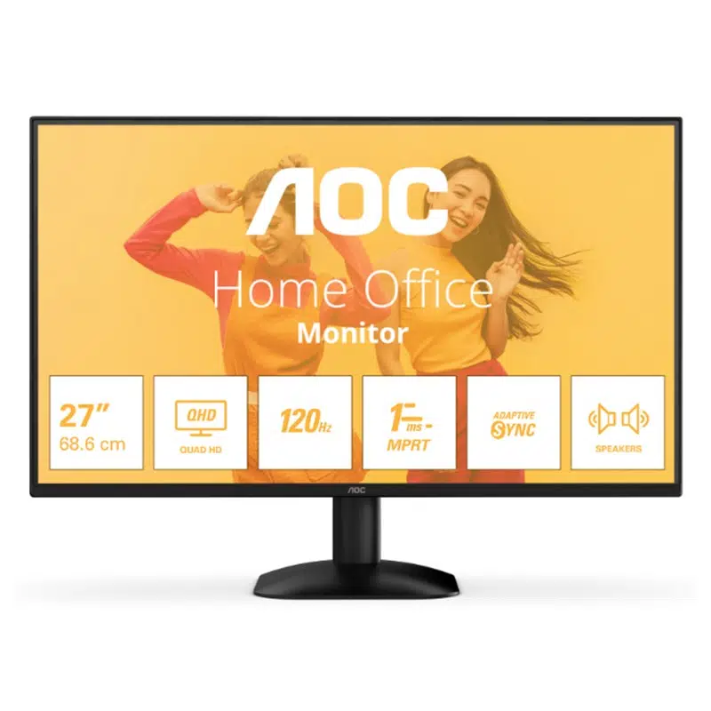 27 AOC Q27B35S3 IPS 1MS 120HZ 1XHDMI 1XDP 2K QHD 2560X1440 HOPARLÖR FLICKER-FREE VESA SİYAH