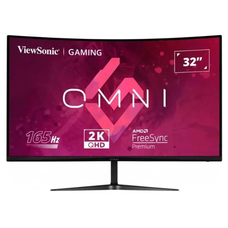 32 VIEWSONIC VX3218C-2K GAMING 1MS 165HZ 2XHDMI 1XDP QHD 2560X1440 HOPARLOR CERCEVESIZ CURVED VESA SİYAH