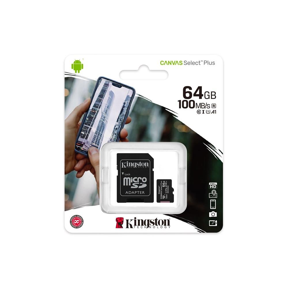 64 Gb Kıngston Canvas Select Plus Mıcro Sd Card Cl10 Sdcs2/64Gb