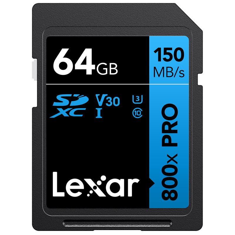 64Gb Lexar Lsd0800P064G-Bnnng Professıonal 800X Pro Sdxc Uhs-I Cards Up To 150Mb/S Read C10 V30 U3