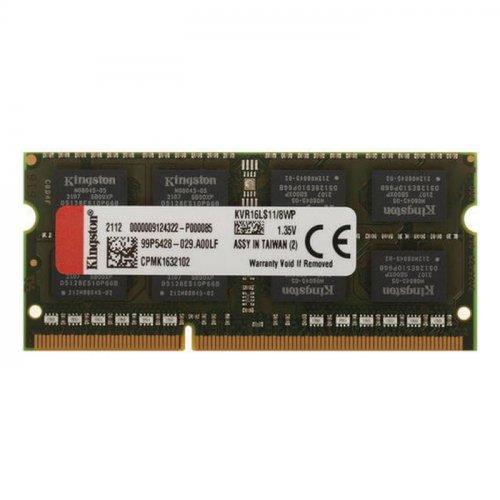 8 Gb Ddr3 1600Mhz Kıngston Cl11 Nb Kvr16Ls11/8Wp