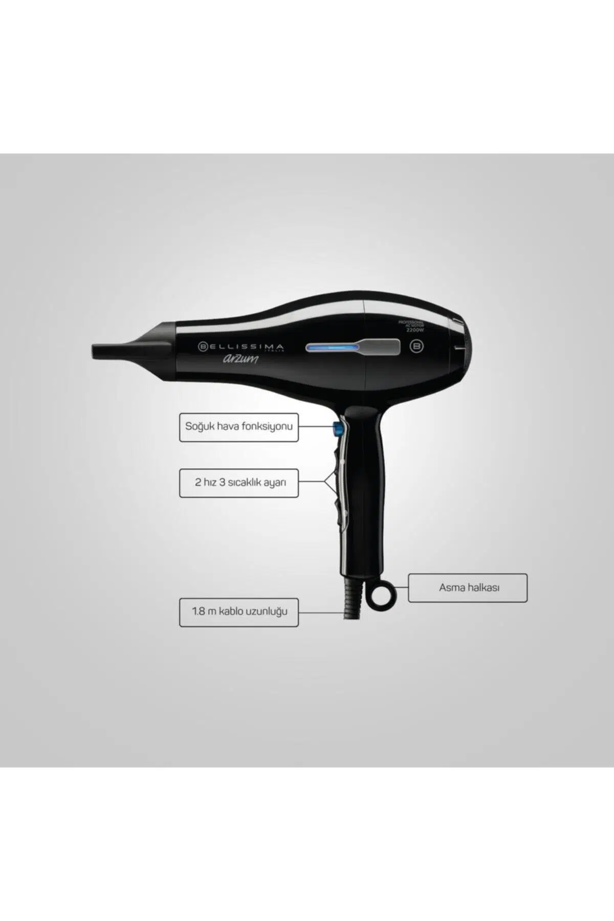 Arzum Bellissima Profesyonel 2200 W Saç Kurutma Makinesi AR5004 