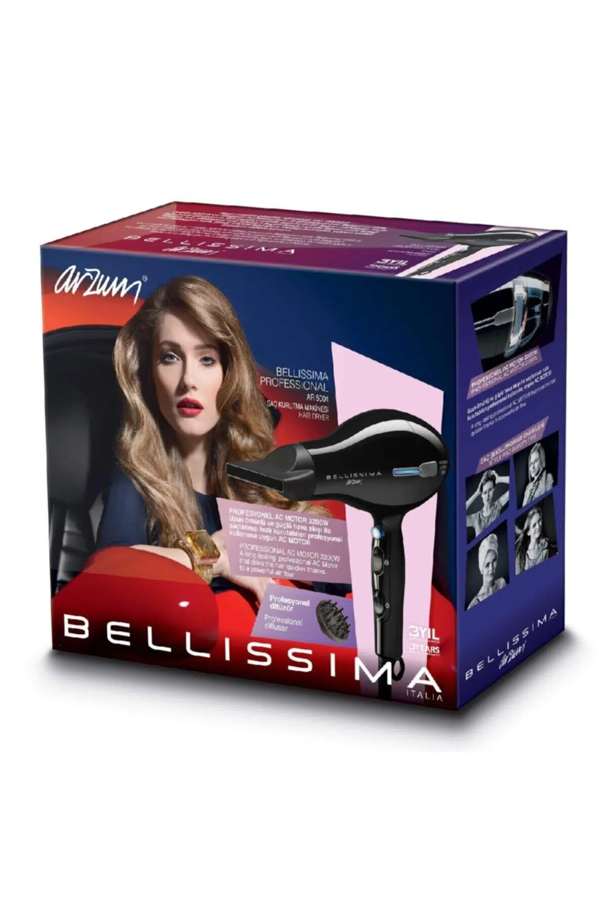 Arzum Bellissima Profesyonel 2200 W Saç Kurutma Makinesi AR5004 