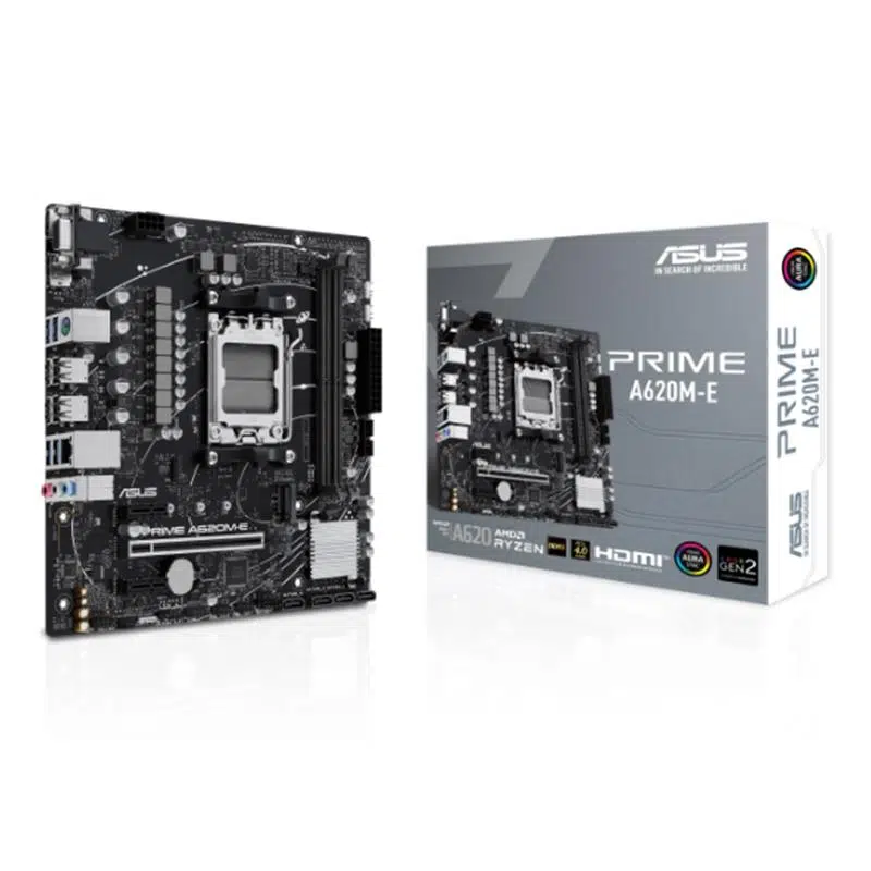 ASUS PRIME A620M-E DDR5 7000MHZ 1XVGA 1XHDMI 1XDP 1XM.2 USB 3.2 MATX AM5 (AMD AM5 9000/8000/7000 SERİLERİ İLE UYUMLU)