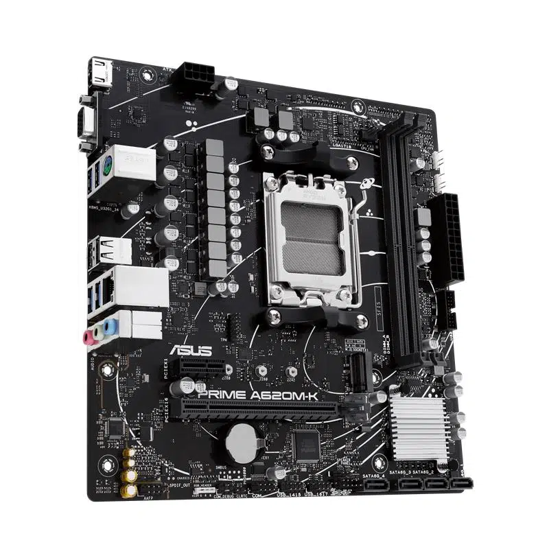 Asus Prıme A620M-K Ddr5 6400Mhz 1Xvga 1Xhdmı 1Xm.2 Usb 3.2 Matx Am5 (Amd Am5 9000/8000/7000 Serileri İle Uyumlu)
