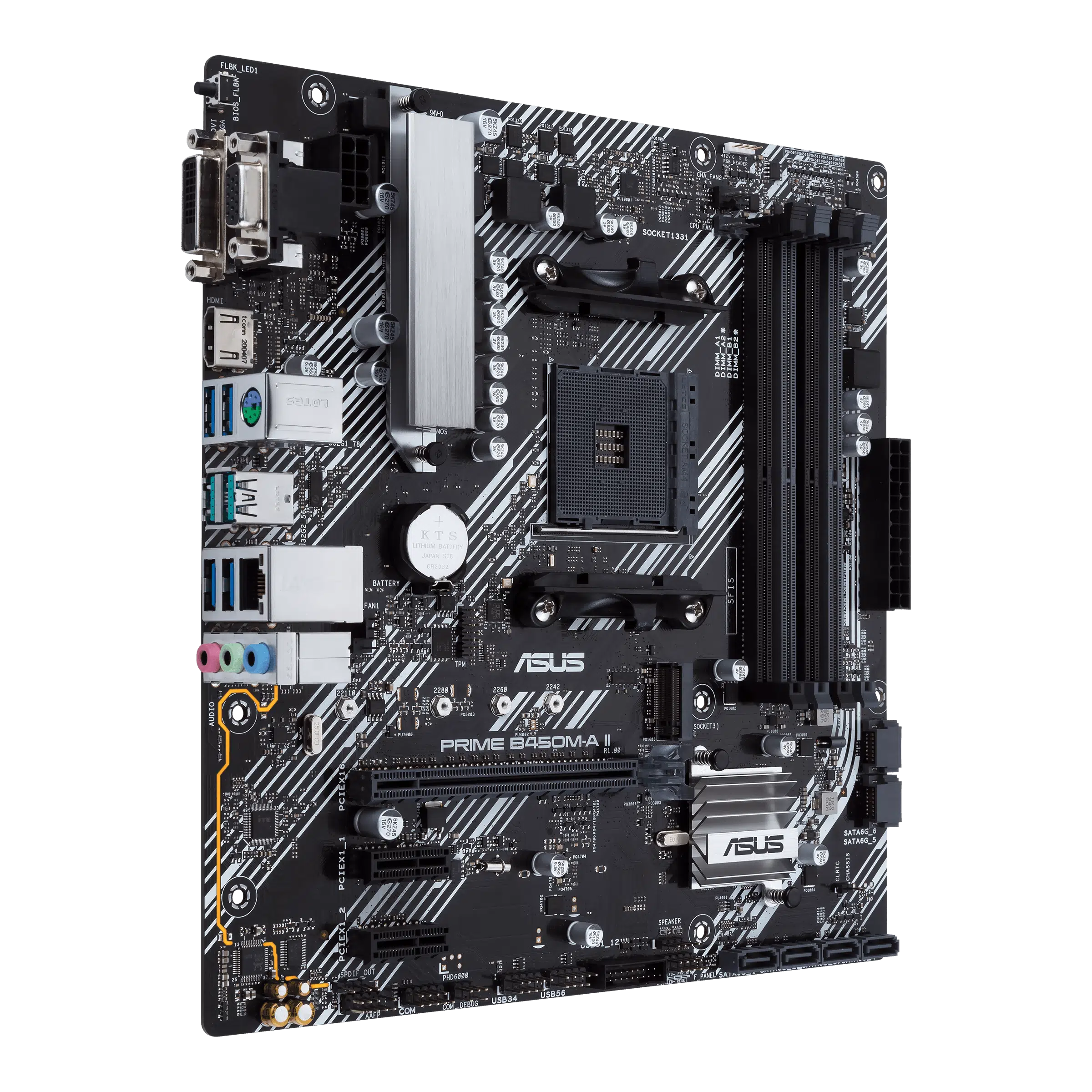 ASUS PRIME B450M-A II DDR4 4400MHZ 1XVGA 1XHDMI 1XDVI 1XM.2 USB 3.2 MATX AM4 (1.,2. VE 3.NESİL İŞLEMCİ UYUMLU)