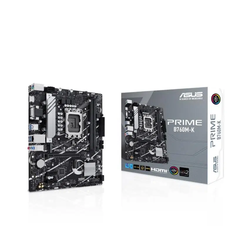 Asus Prıme B760M-K Ddr5 8000Mhz 1Xvga 1Xhdmı 2Xm.2 Usb 3.2 Matx 1700P (12. / 13. Ve 14. Nesil İşlemci Uyumlu)