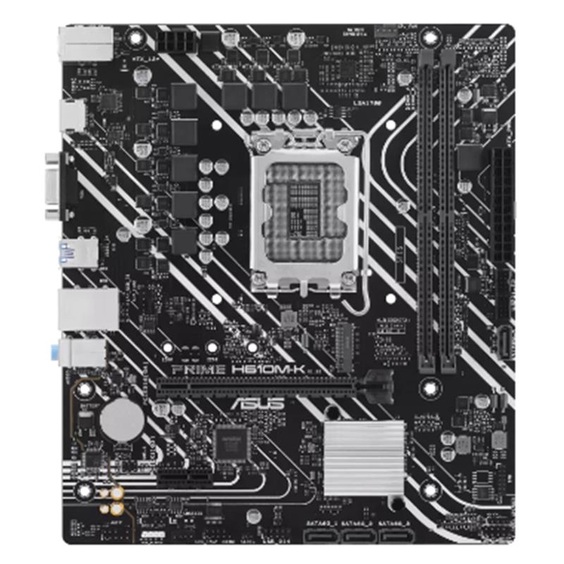 Asus Prıme H610M-K Ddr5 5600Mhz 1Xvga 1Xhdmı 1Xm.2 Usb 3.2 Matx 1700P (12. / 13. Ve 14. Nesil İşlemci Uyumlu)