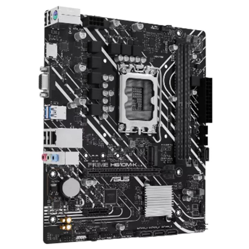 Asus Prıme H610M-K Ddr5 5600Mhz 1Xvga 1Xhdmı 1Xm.2 Usb 3.2 Matx 1700P (12. / 13. Ve 14. Nesil İşlemci Uyumlu)