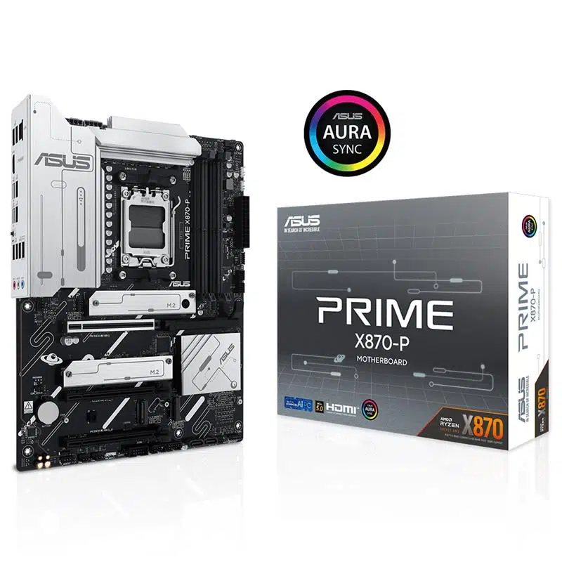 ASUS PRIME X870-P DDR5 8000MHZ 1XHDMI 2XUSB4 4XM.2 ATX AM5 (AMD AM5 9000/8000/7000 SERİLERİ İLE UYUMLU)