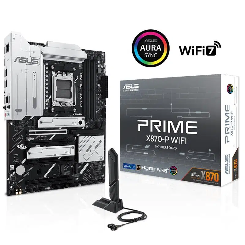 Asus Prıme X870-P Wıfı Ddr5 8000Mhz 1Xhdmı 2Xusb4 4Xm.2 Atx Am5 (Amd Am5 9000/8000/7000 Serileri İle Uyumlu)