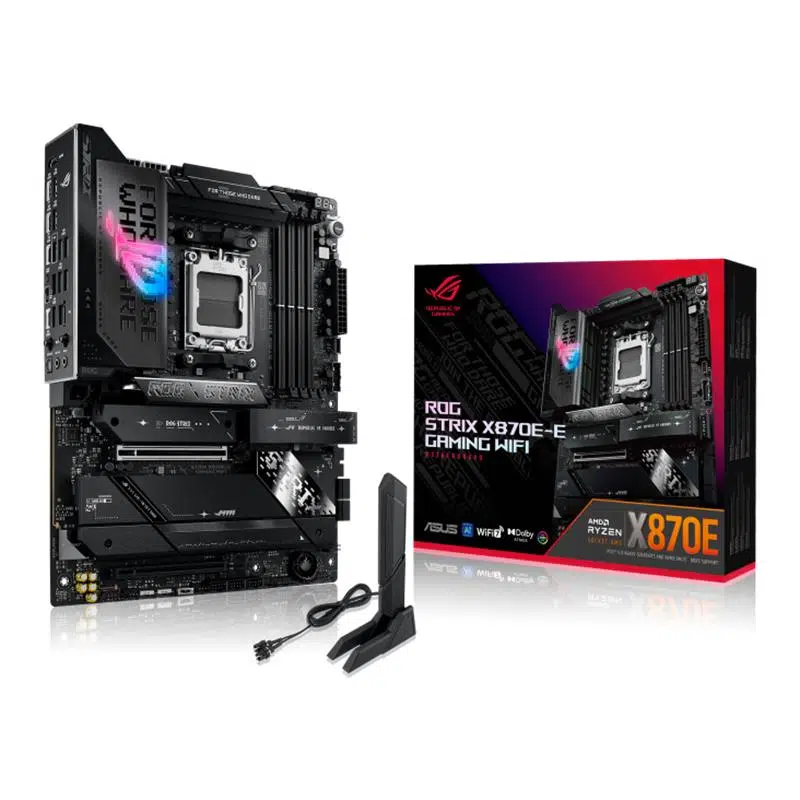 ASUS ROG STRIX X870E-E GAMING WIFI DDR5 8000MHZ 1XHDMI 1XDP 4XM.2 AM5 ATX (AMD AM5 9000/8000/7000 SERİLERİ İLE UYUMLU)