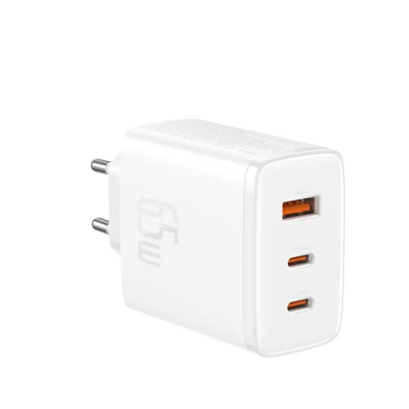 BASEUS CUBE PRO P10152301213-00 65W DUVAR TİPİ HIZLI ŞARJ CİHAZI BEYAZ ÇIKIŞ:USB X1, TYPE-C X2
