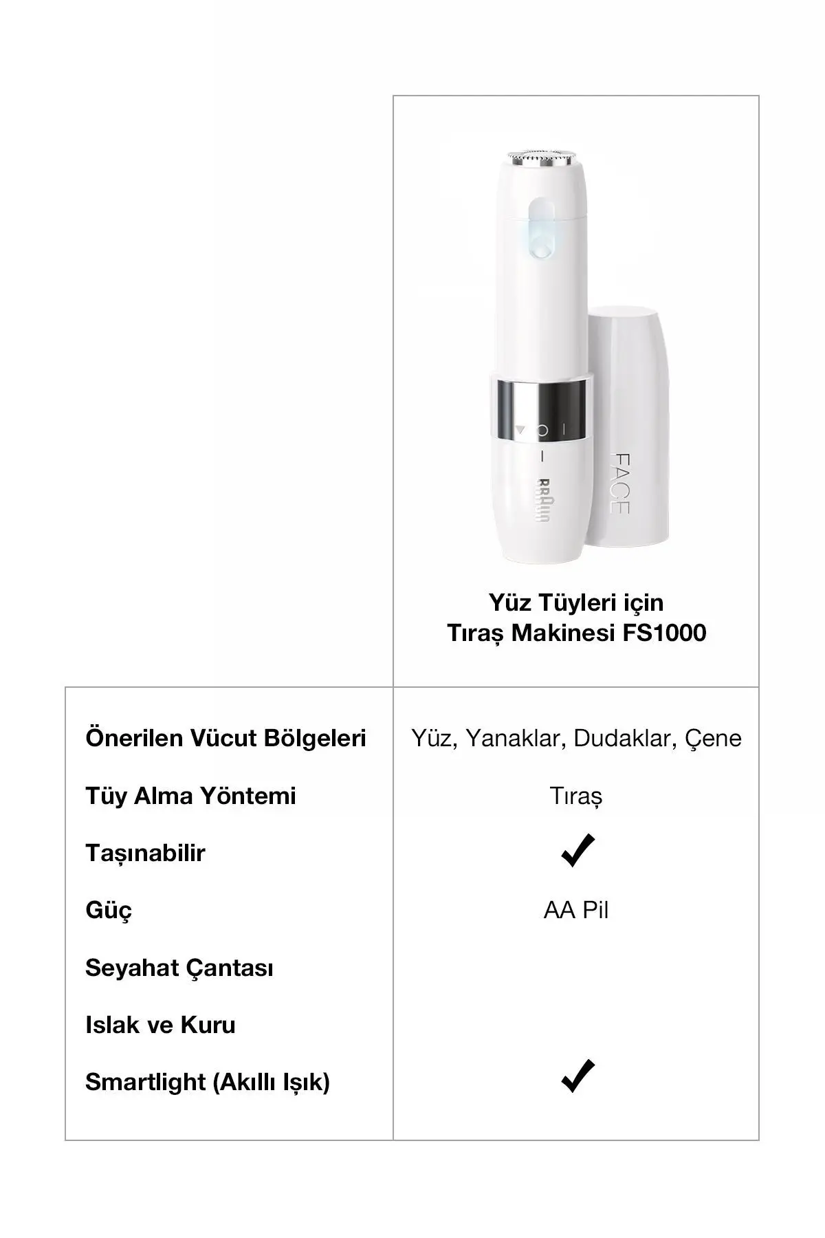 Braun Mini Tüy Alma Makinesi FS1000 