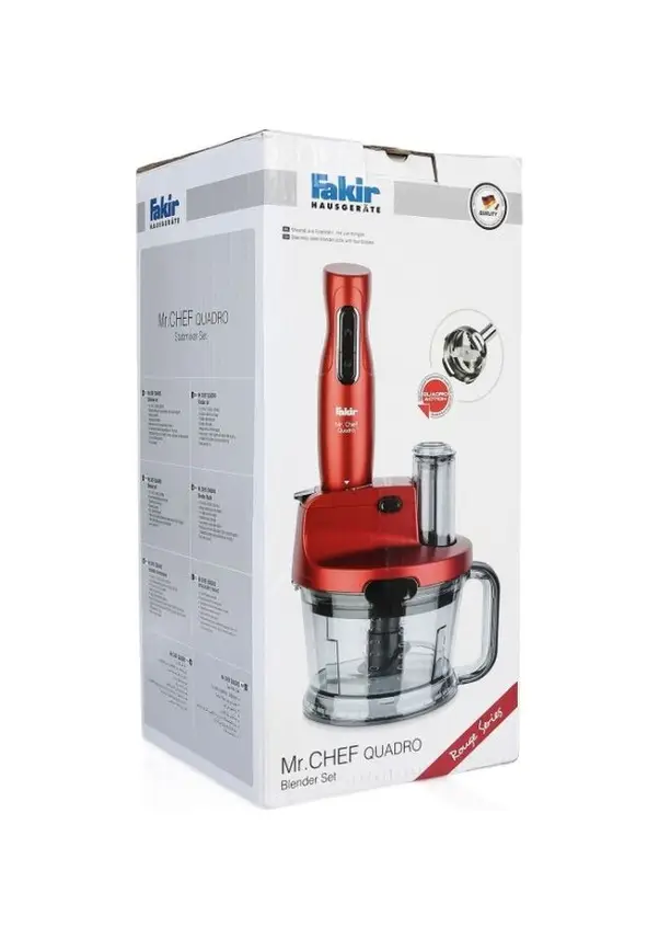Fakir Mr.Chef Quadro Kırmızı 1000 W Blender Seti