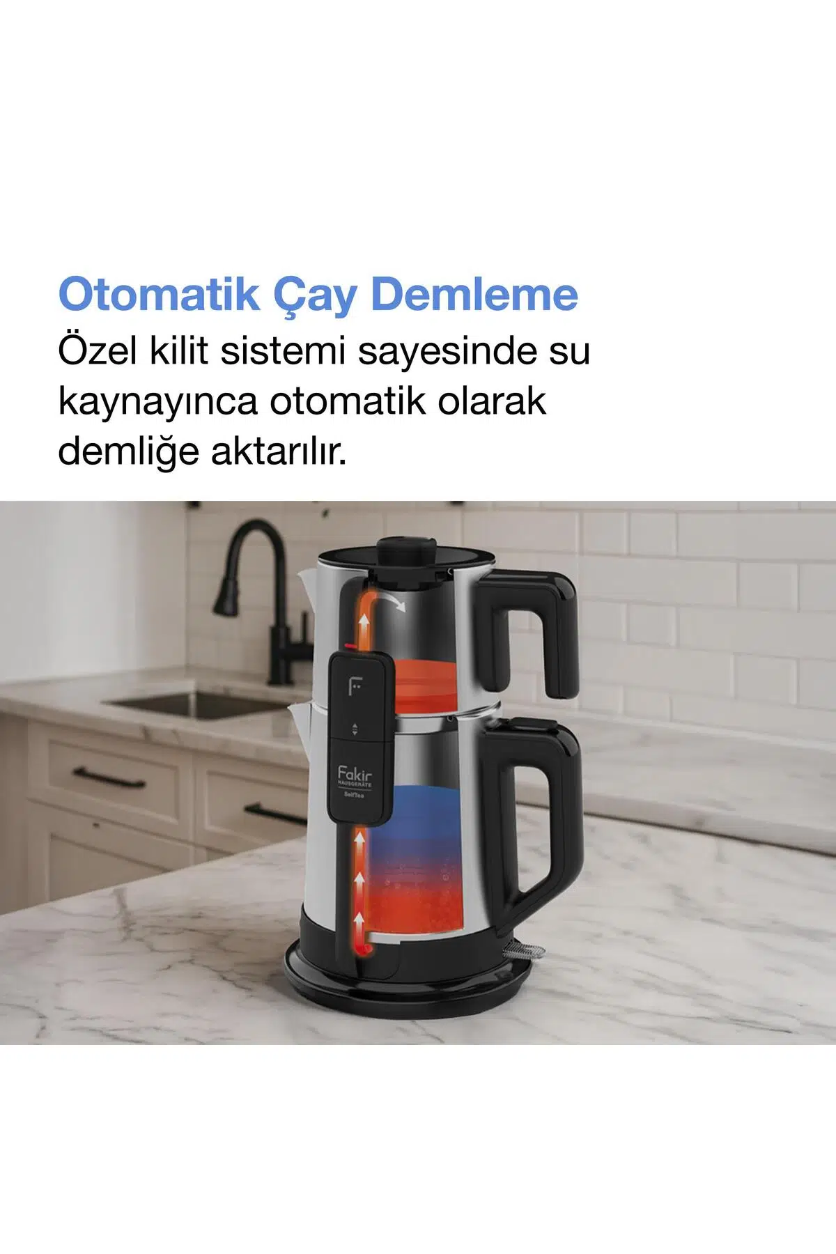 Fakir Selftea 1600 W Çelik Çay Makinesi