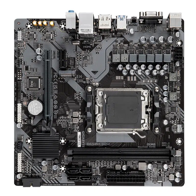 Gıgabyte B650M S2H Ddr5 6400Mhz 1Xvga 1Xhdmı 1Xdp 1Xm.2 Usb 3.2 Matx Am5 (Amd Am5 9000/8000/7000 Serileri İle Uyumlu)