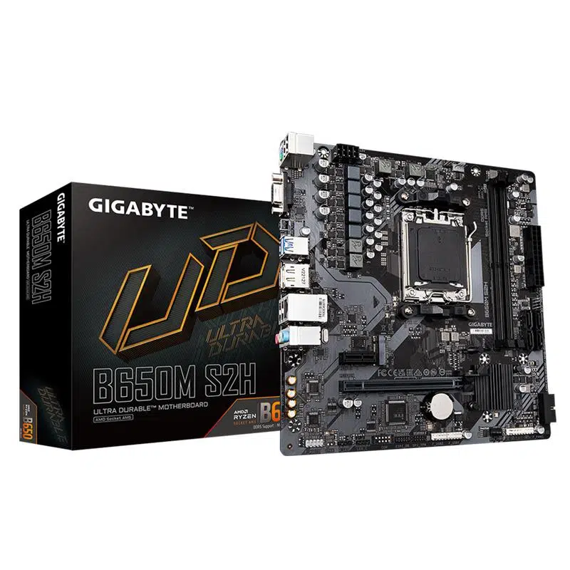 Gıgabyte B650M S2H Ddr5 6400Mhz 1Xvga 1Xhdmı 1Xdp 1Xm.2 Usb 3.2 Matx Am5 (Amd Am5 9000/8000/7000 Serileri İle Uyumlu)