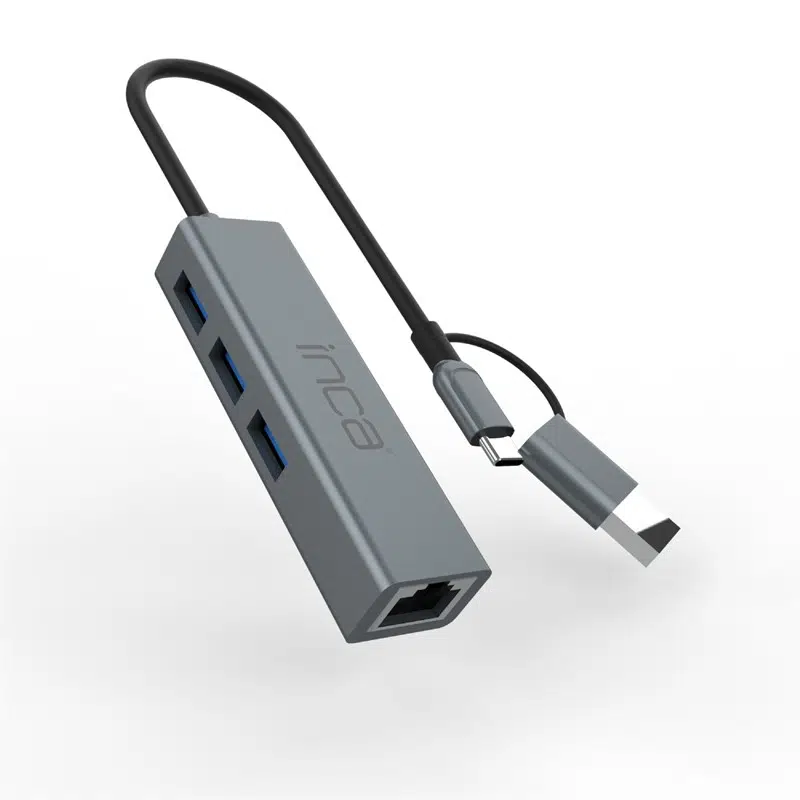 Inca Iutp-03T Usb Hubx3 Usb 3.0 10 Gbps+Ethernet Rj45 1000Mbps Çoklayıcı