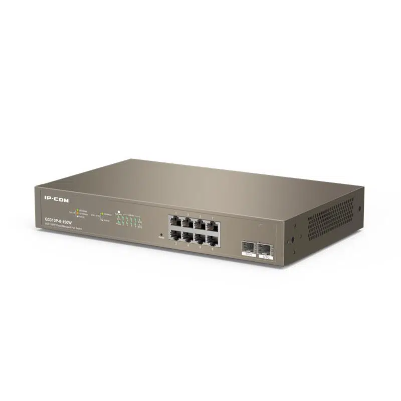 Ip-Com G3310P-8-150W 8 Port Gıgabıt + 2X1Gb Sfp Uplınk L2/Cloud Yönetilebilir Rack 130W Poe Swıtch
