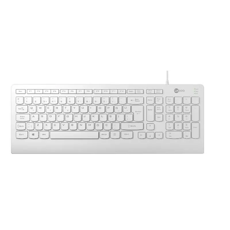 LECOO USB KABLOLU TÜRKÇE Q KLAVYE BEYAZ KB103-B