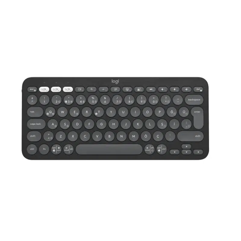 Logıtech K380S Pebble Keys 2 Çoklu Cihaz Özellikli Bluetooth Türkçe Q Klavye Gri 920-011859