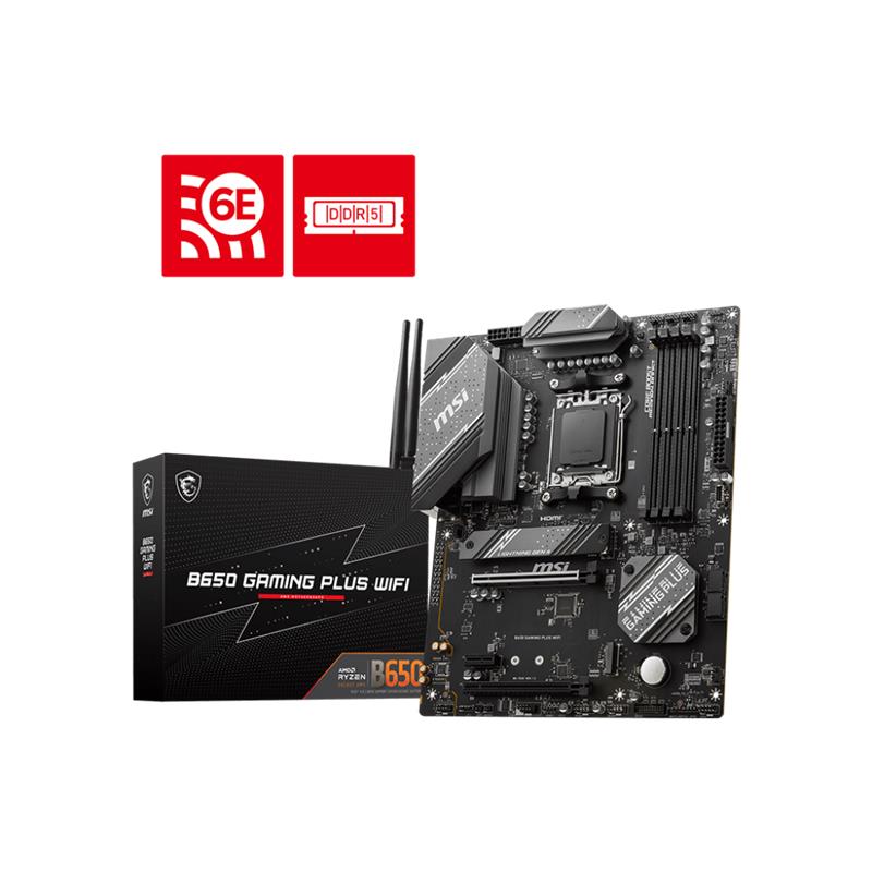 Msı B650 Gamıng Plus Wıfı Ddr5 6000Mhz 1Xhdmı 1Xdp 2Xm.2 Usb 3.2 Atx Am5 (Amd Am5 9000/8000/7000 Serileri İle Uyumlu)