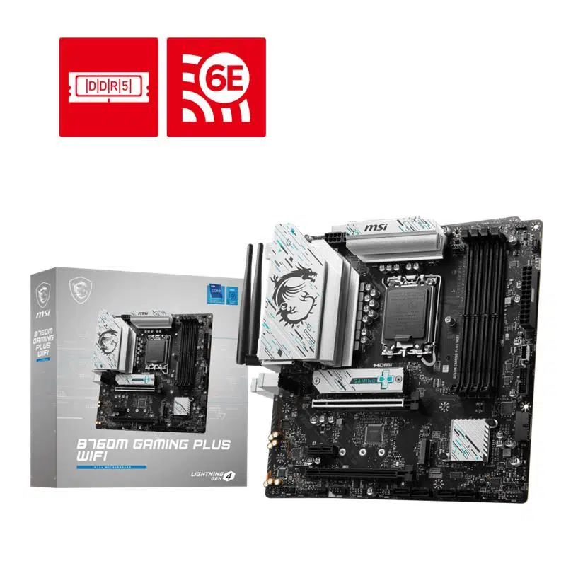 Msı B760M Gamıng Plus Wıfı Ddr5 6800Mhz 2Xhdmı 2Xdp 2Xm.2 Usb 3.2 Matx 1700P (12. / 13. Ve 14. Nesil İşlemci Uyumlu)