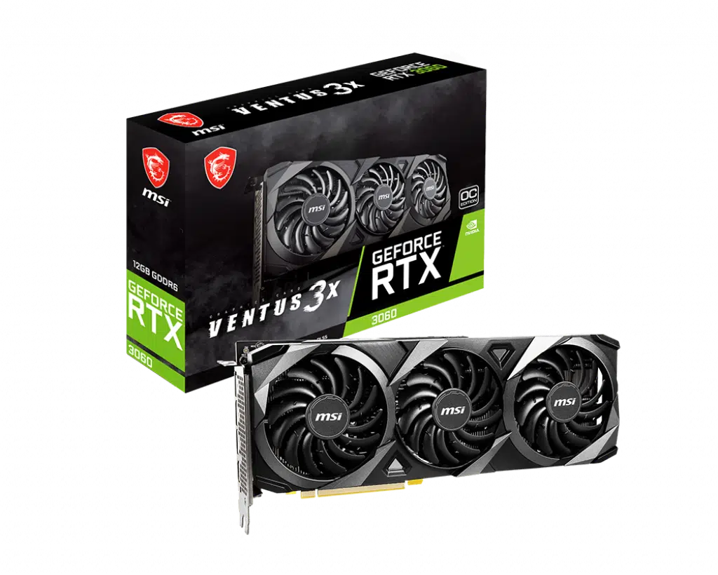 MSI GEFORCE RTX3060 VENTUS 3X 12G OC 12GB GDDR6 192BIT 1XHDMI 3XDP EKRAN KARTI