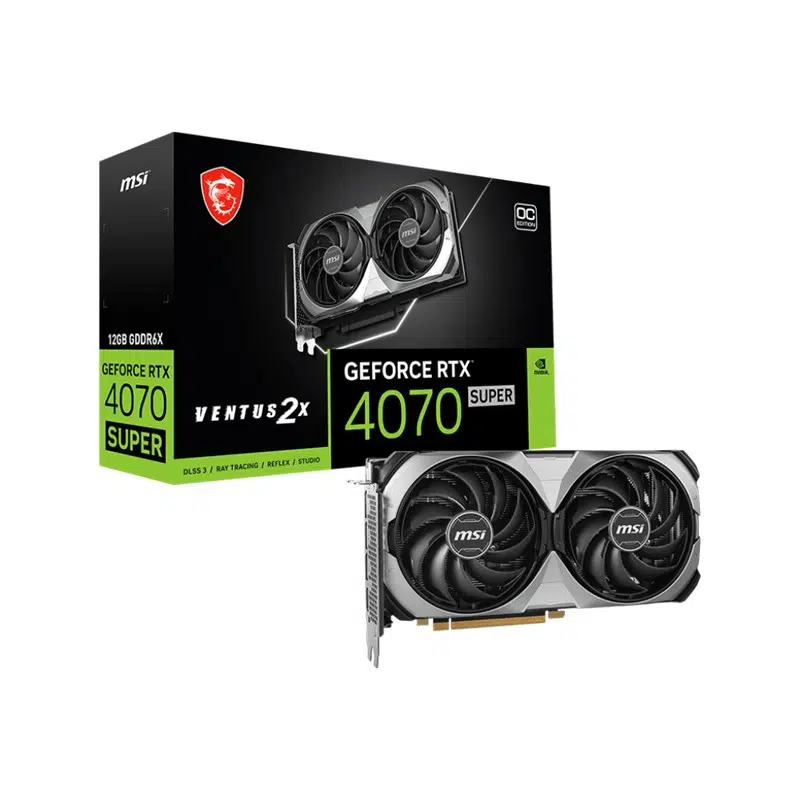 Msı Geforce Rtx4070 Super 12G Ventus 2X 12Gb Gddr6X 192Bıt 1Xhdmı 3Xdp Ekran Kartı