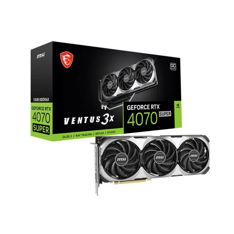 Msı Geforce Rtx4070 Super 12G Ventus 3X Oc 12Gb Gddr6X 1Xhdmı 3Xdp Ekran Kartı
