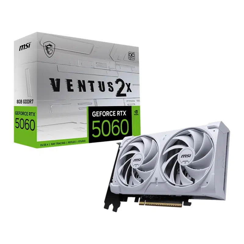 Msı Geforce Rtx5060 8G Ventus 2X Oc Whıte 8Gb Gddr7 128Bıt 1Xhdmı 3Xdp Ekran Kartı