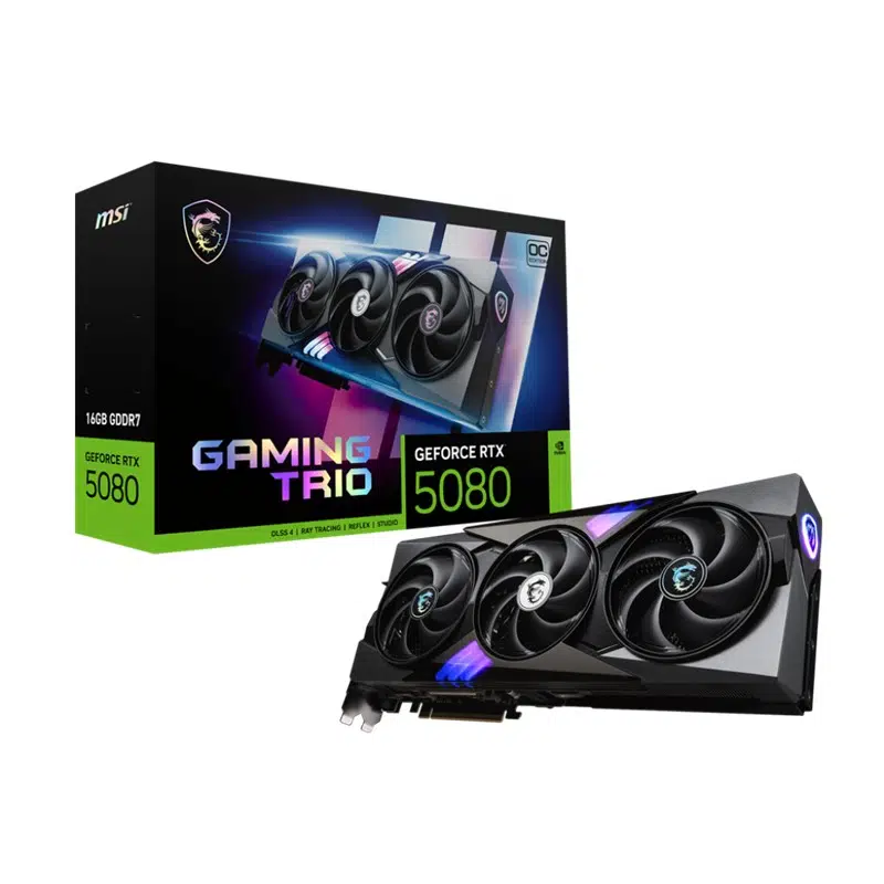 Msı Geforce Rtx5080 16G Gamıng Trıo Oc 16Gb Gddr7 256Bıt 1Xhdmı 3Xdp Ekran Kartı