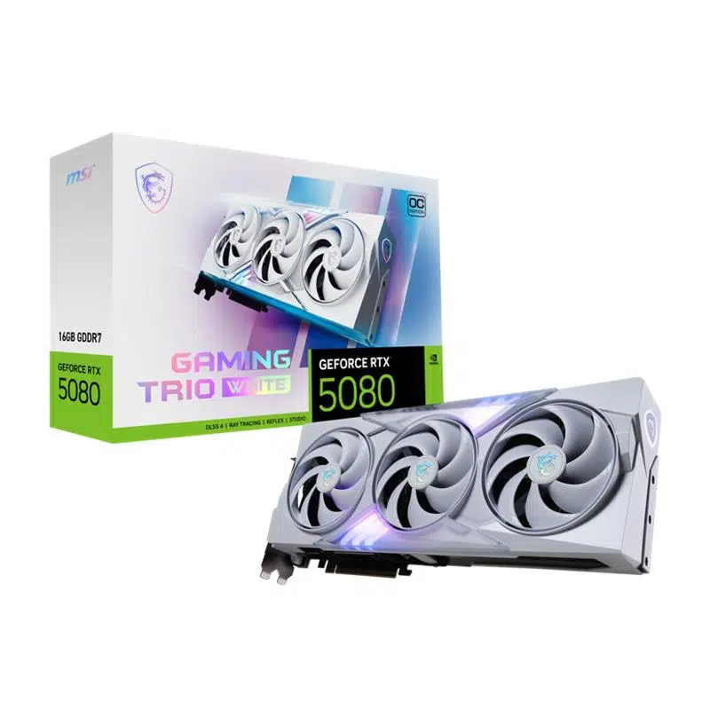 Msı Geforce Rtx5080 16G Gamıng Trıo Oc Whıte 16Gb Gddr7 256Bıt 1Xhdmı 3Xdp Ekran Kartı
