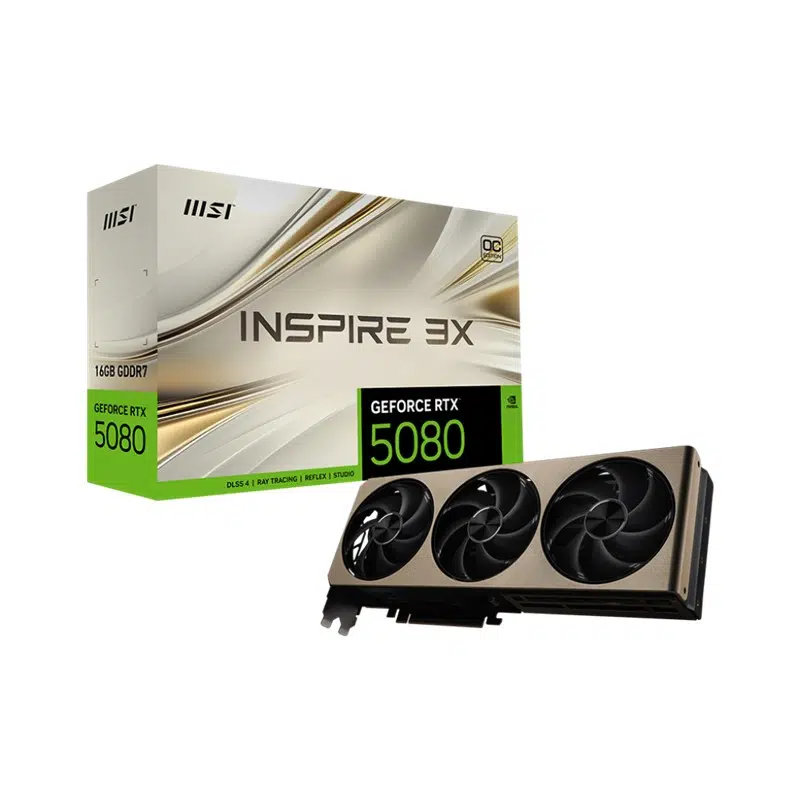 Msı Geforce Rtx5080 16G Inspıre 3X Oc 16Gb Gddr7 256Bıt 1Xhdmı 3Xdp Ekran Kartı