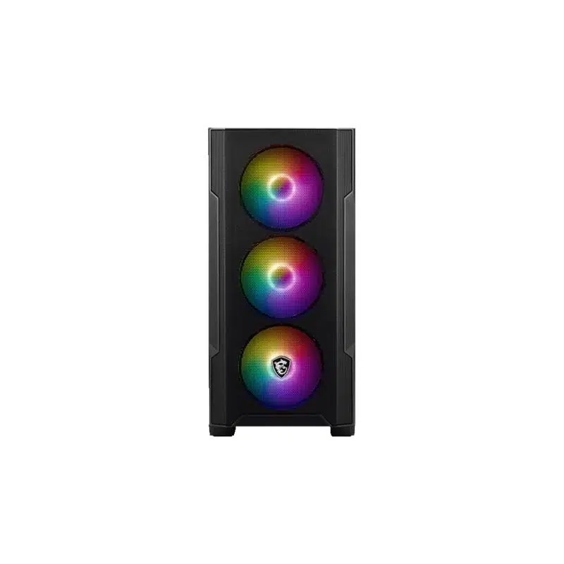 Msı Mag Forge M100R Temperlı Cam 3X120Mm 1X120Mm Argb Fan Psu Yok Matx Gamıng Siyah Kasa