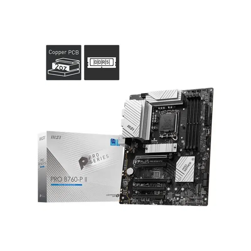 Msı Pro B760-P Iı Ddr5 7200Mhz 1Xhdmı 1Xdp 2Xm.2 Usb 3.2 Atx 1700P (12. / 13. Ve 14. Nesil İşlemci Uyumlu)