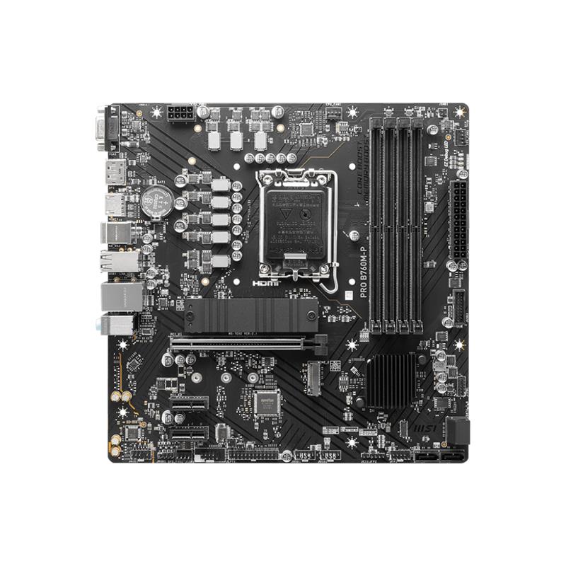 Msı Pro B760M-P Ddr5 6800Mhz 1Xvga 1Xhdmı 1Xdp 2Xm.2 Usb 3.2 Matx 1700P (12. / 13. Ve 14. Nesil İşlemci Uyumlu)