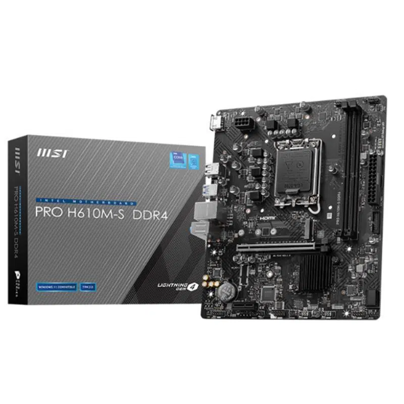 Msı Pro H610M-S Ddr4 3200Mhz 1Xhdmı 1Xm.2 Usb 3.2 Matx 1700P (12. / 13. Ve 14. Nesil İşlemci Uyumlu)