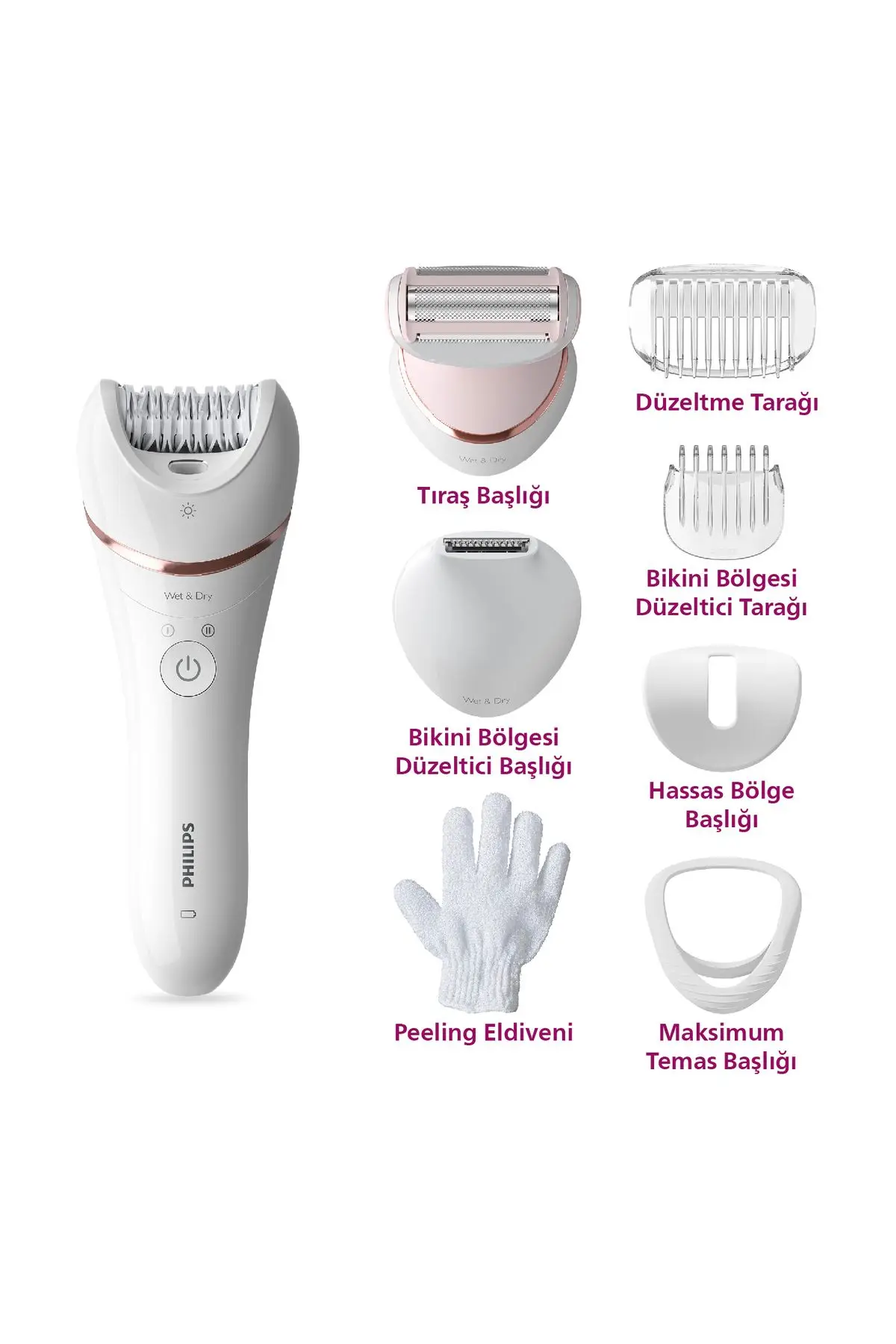 Philips 8000 Serisi Islak Kuru Epilatör BRE720/05