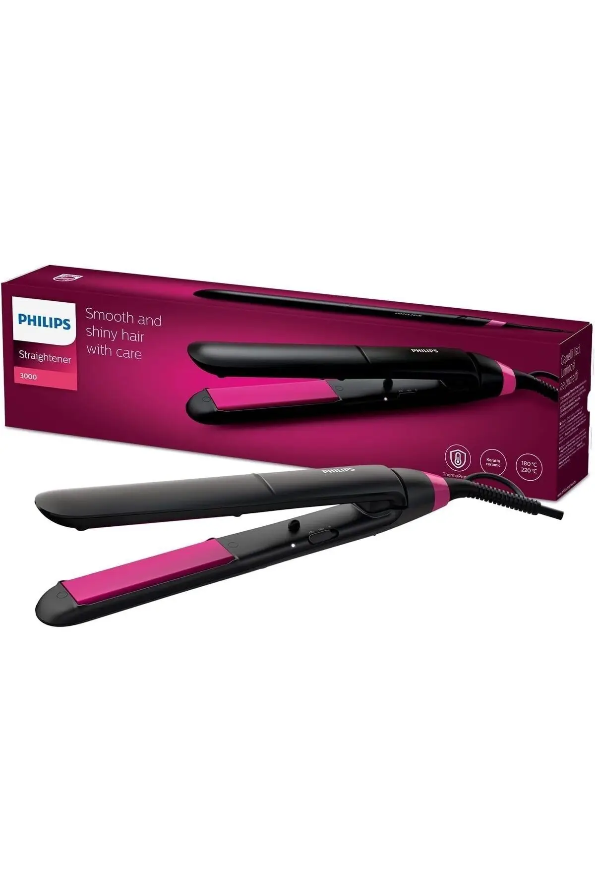 Philips Essential ThermoProtect Keratin Katkılı Seramik Saç Düzleştirici BHS375/00 