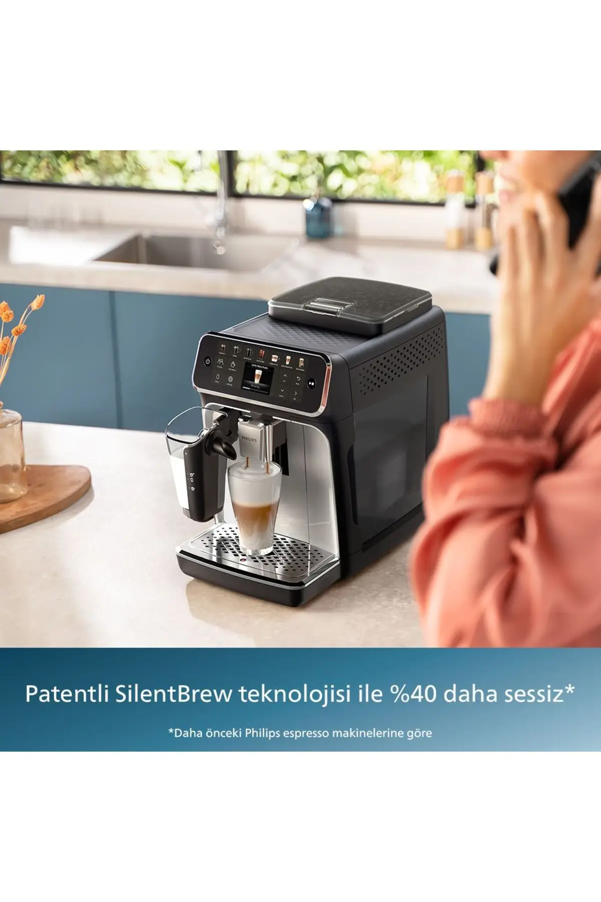 Philips Tam Otomatik Espresso Makinesi LatteGo 4400 Serisi EP4446/70
