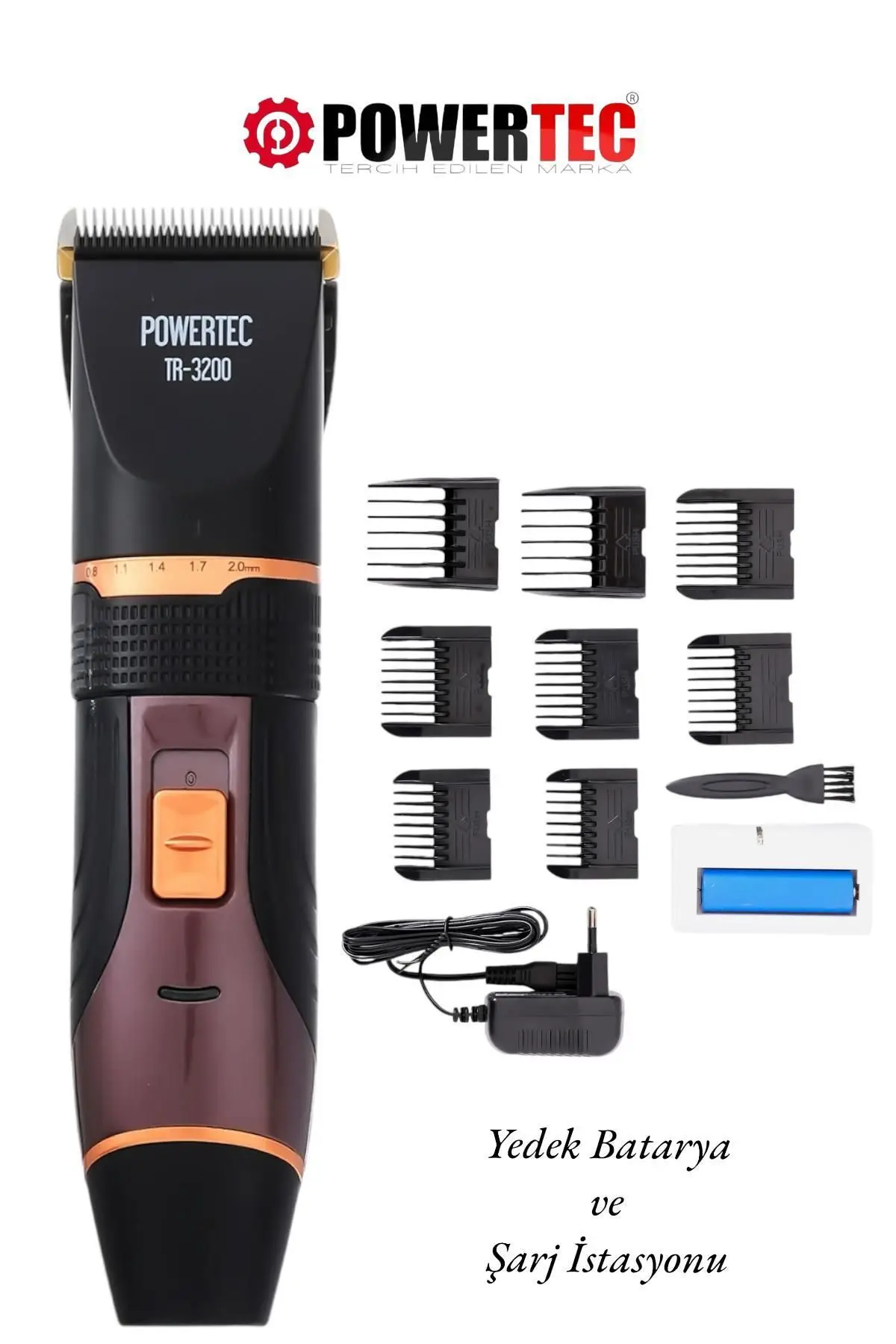 Powertec Çift Bataryalı Saç Kesme Makinesi TR 3200