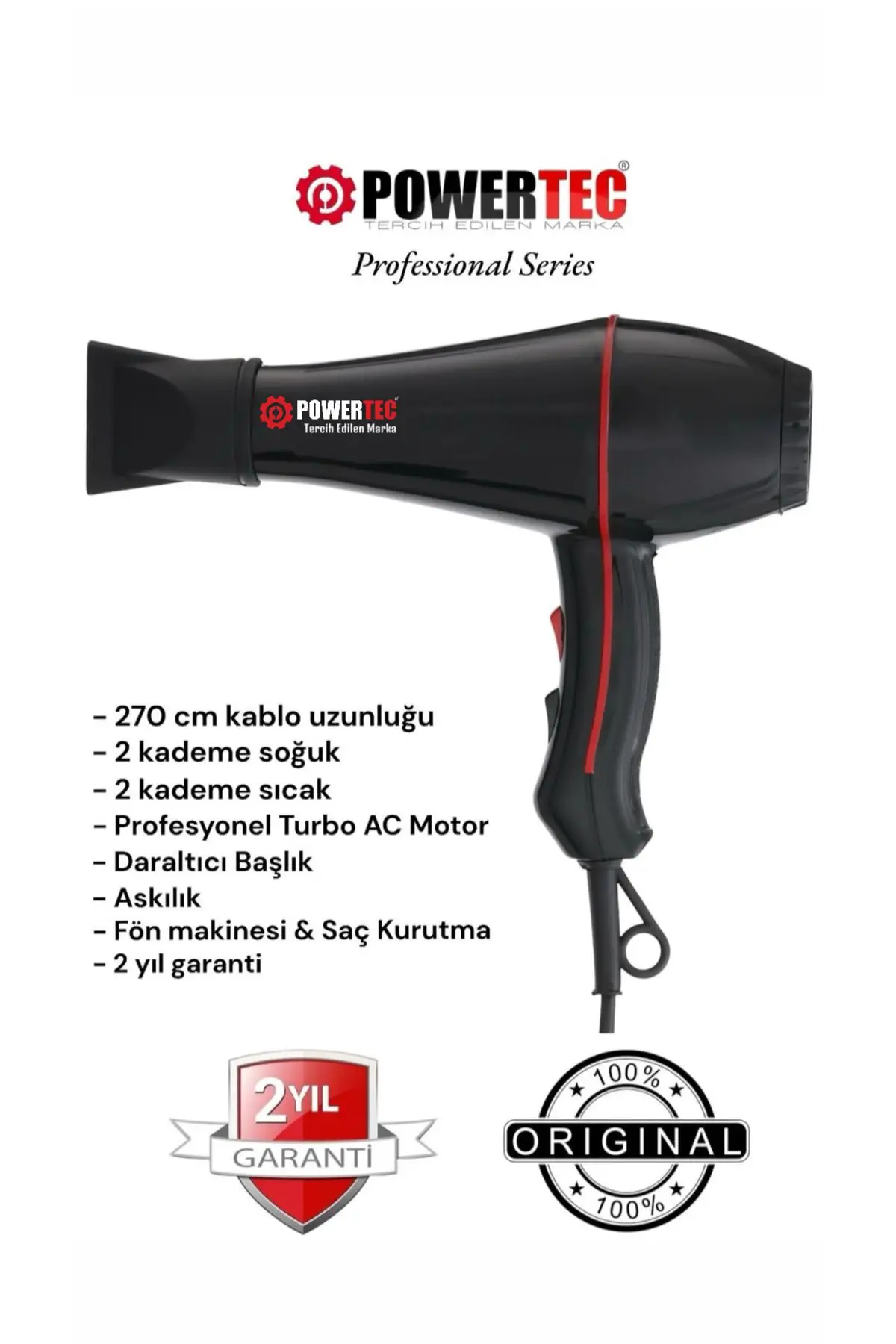 Powertec Profesyonel Fön Makinesi TR-601