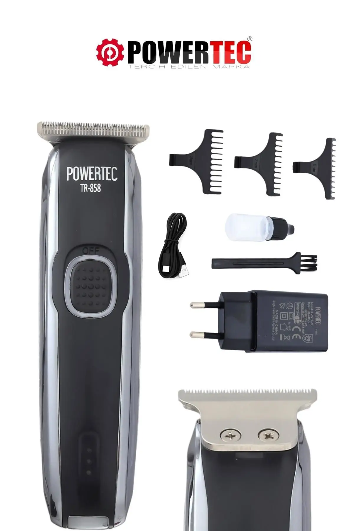Powertec Profesyonel Sakal ve Saç Kesme Makinesi TR-858